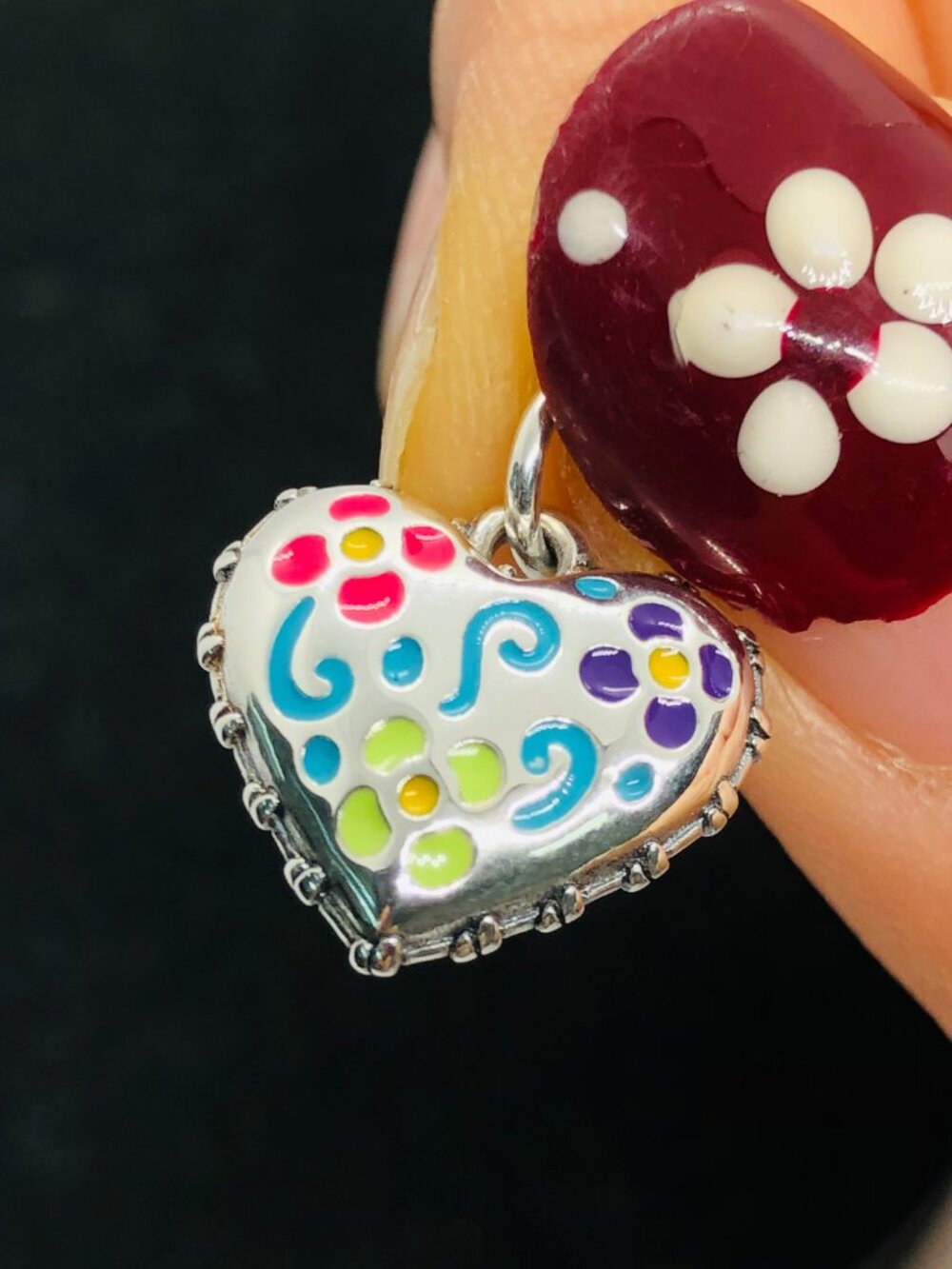 James Avery Enamel Consuela Heart Charm - Picture 5 of 6